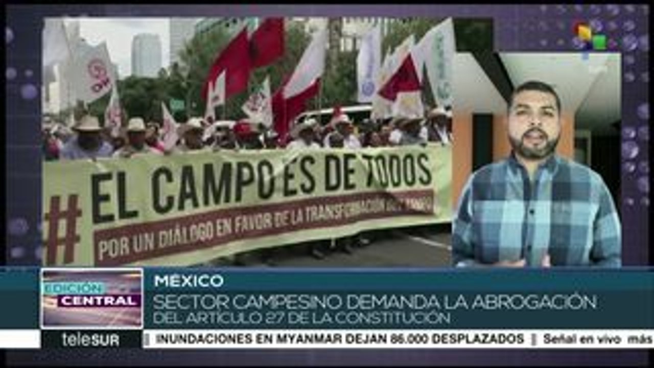 Campesinos mexicanos exigen apoyo económico en natalicio de Zapata