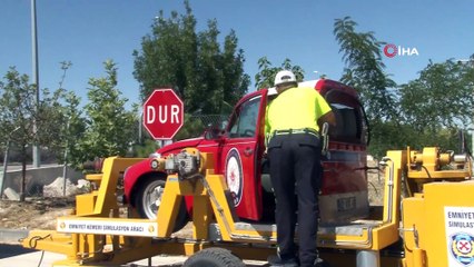 Sürücülere emniyet kemerinin önemi uygulamalı anlatıldı