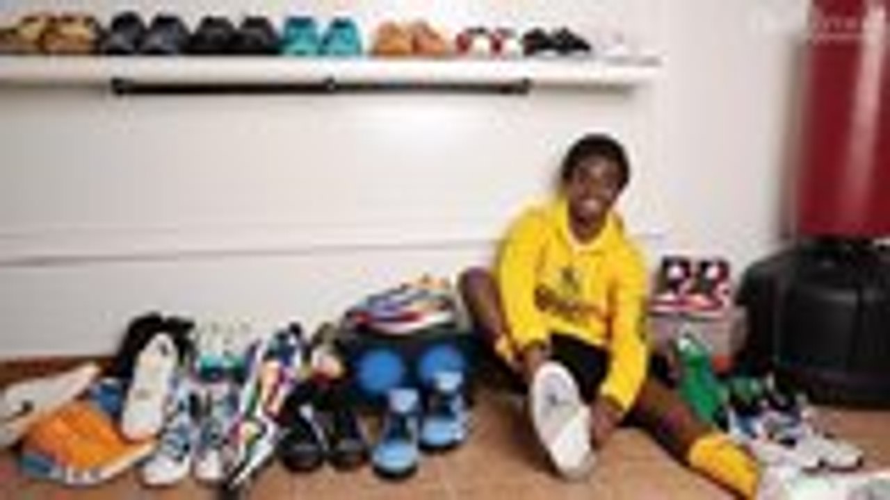 'Stranger Things' Star Caleb McLaughlin's Jordan Wings, Cactus Jacks, Red Carpet Kyries and More | Sneakerheads