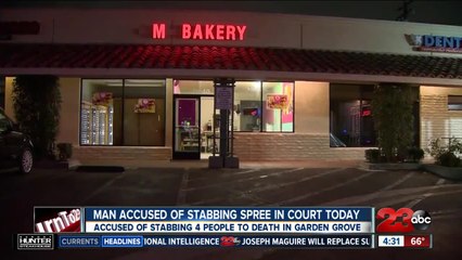 Suspect in Garden Grove stabbings due in court