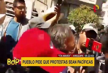 Tía María: arequipeños piden que las protestas sean pacíficas