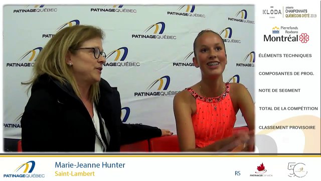 Championnats québécois d'été 2019 présenté par Kloda Focus, Pré-Novice Dames gr.2, prog. Libre et Novice Dames gr.3, prog. court