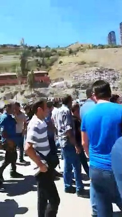 Çankaya Belediyesi ÇANPAŞ A.Ş. işçileri sendika başkanını protesto etti