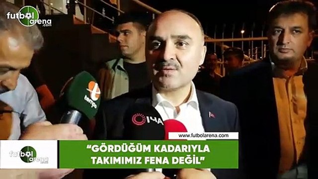 Şehmus Günaydın: Gördüğüm kadarıyla takımımız fena değil