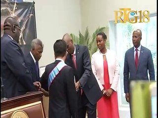 Le Président Jovenel Moïse a décoré l'ambassadeur de Chine Taïwan
