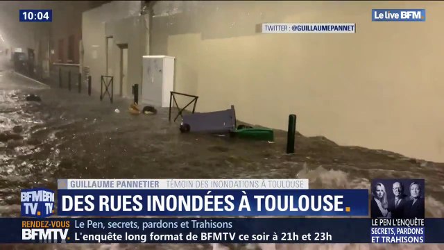 Intempéries: à Toulouse, l'équivalent de 10 jours de pluie est tombé en une heure