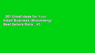 201 Great Ideas for Your Small Business (Bloomberg)  Best Sellers Rank : #5