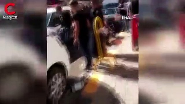 Taşlı sopalı kavga kamerada