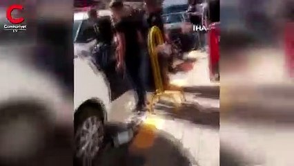 Taşlı sopalı kavga kamerada