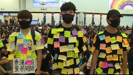 Hong Kong protesters launch three-day sit-in at airport