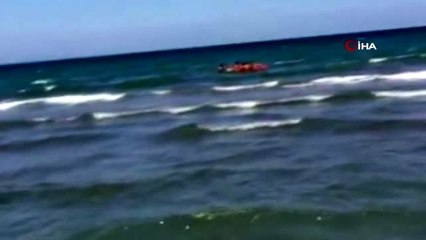Denize giren asker boğulmaktan son anda kurtarıldı