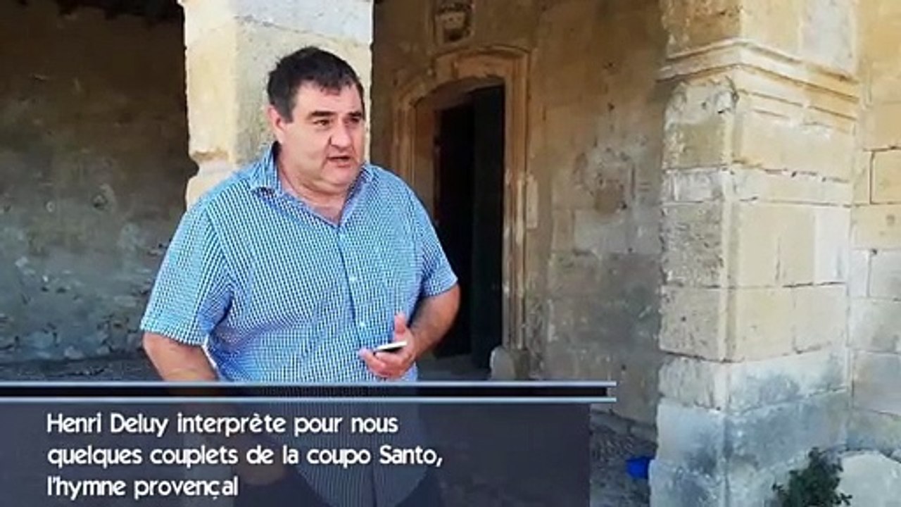 Henri Deluy interpète quelques couplets de la coupo Santo, l'hymne provençal