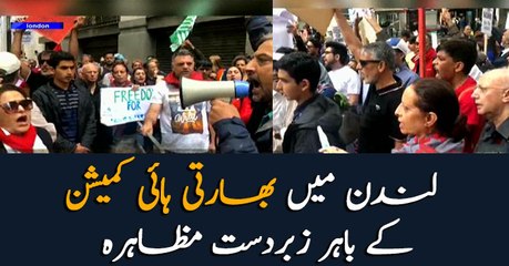 Protest held outside Indian High Commission in London