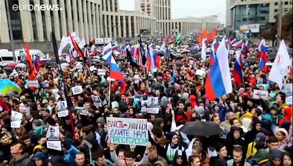 Download Video: Mosca: la manifestazione più imponente contro Putin, arrestata Lyubov Sobol