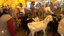 Uşak canlı hayvan pazarında Arife bereketi