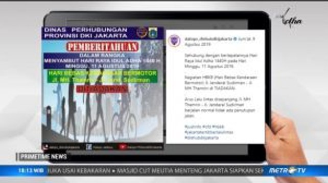 Idul Adha 1440 H, <i>Car Free Day</i> Ditiadakan