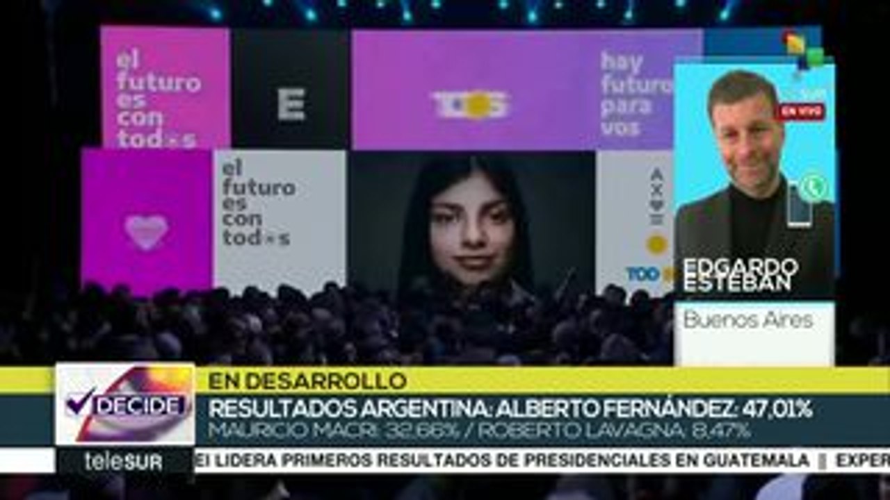 Argentina: celebran en el Frente de Todos victoria en elecciones PASO