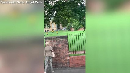 Elderly woman captured scrawling anti-Brexit graffiti in Wakefield