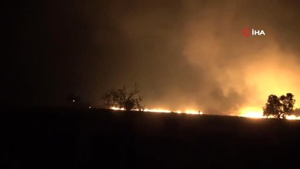 Çanakkale'de yangın söndürme çalışmaları aralıksız sürüyor