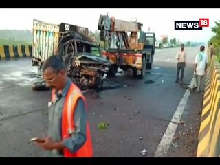 Download Video: यमुना एक्सप्रेसवे पर भीषण हादसा, चालक की जिंदा जलकर मौत- Horrific road accident on Yamuna Expressway Driver burnt alive nodbk