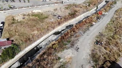 Kaçak kurban kesim manzaraları havadan görüntülendi