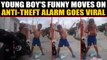 Anand Mahindra shares video of a boy dancing on anti-theft bike alarm, video goes viral