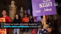 Filistinli ve İsrailli aktivistler Kudüs'te İsrail'in yıkım politikasını protesto etti