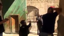 İsrail polisinden Harem-i Şerif'te Filistinlilere biber gazı ile müdahale - EK GÖRÜNTÜ