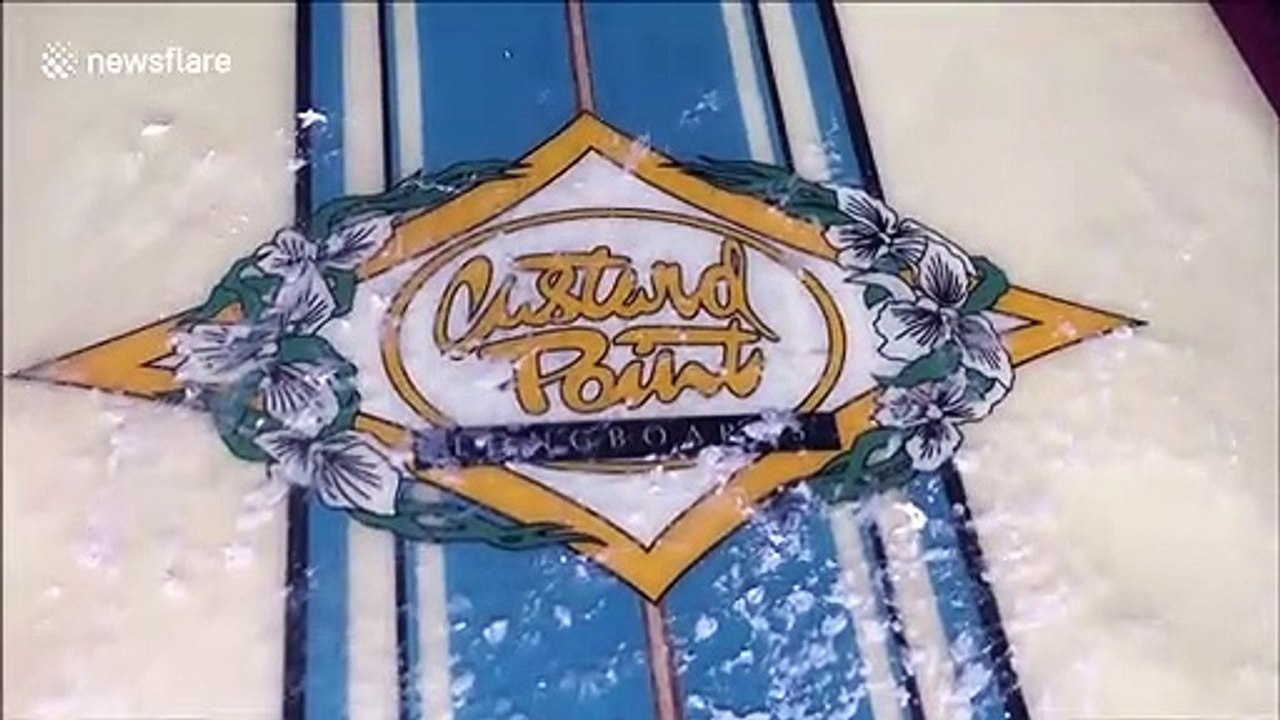 Surf's up in Brighton as high winds batter UK