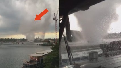 Hollanda'da stadyumun çatısı uçtu