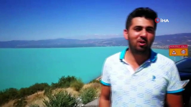 İznik Gölü turkuaz rengiyle görenleri kendine hayran bıraktı