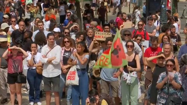 Anti-fascist protests in Portugal as European far-right groups attend a conference