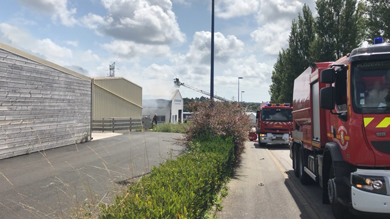 Incendie dans la zone de Lannugat