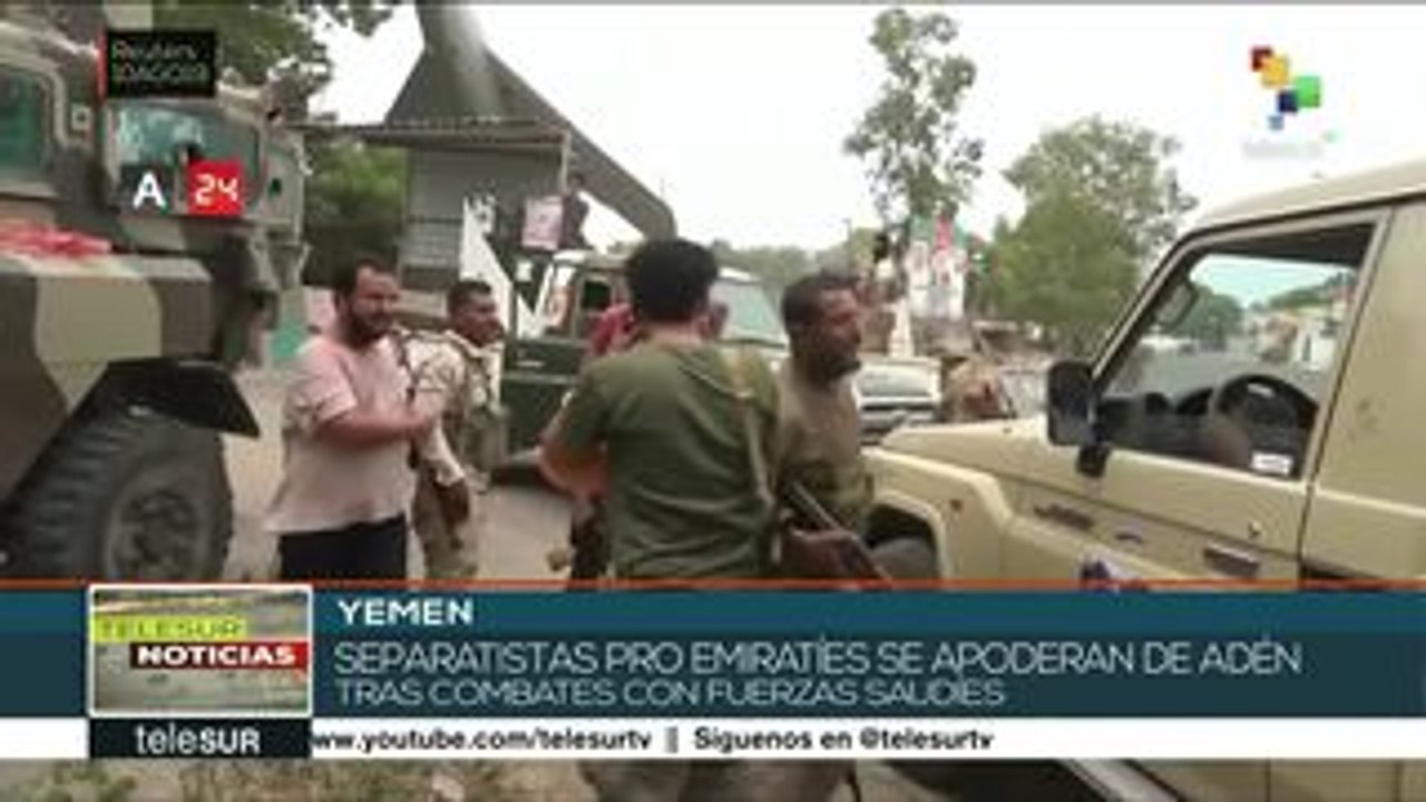 Yemen: Separatistas pro emiratíes se apoderan de Adén