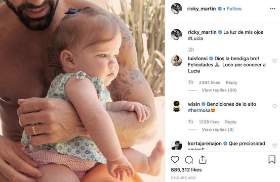 Ricky Martin shares first image of daughter Lucia