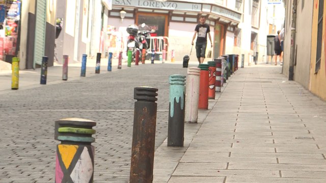 La competición 'Bolardo voy, bolardo vengo' decora Lavapiés