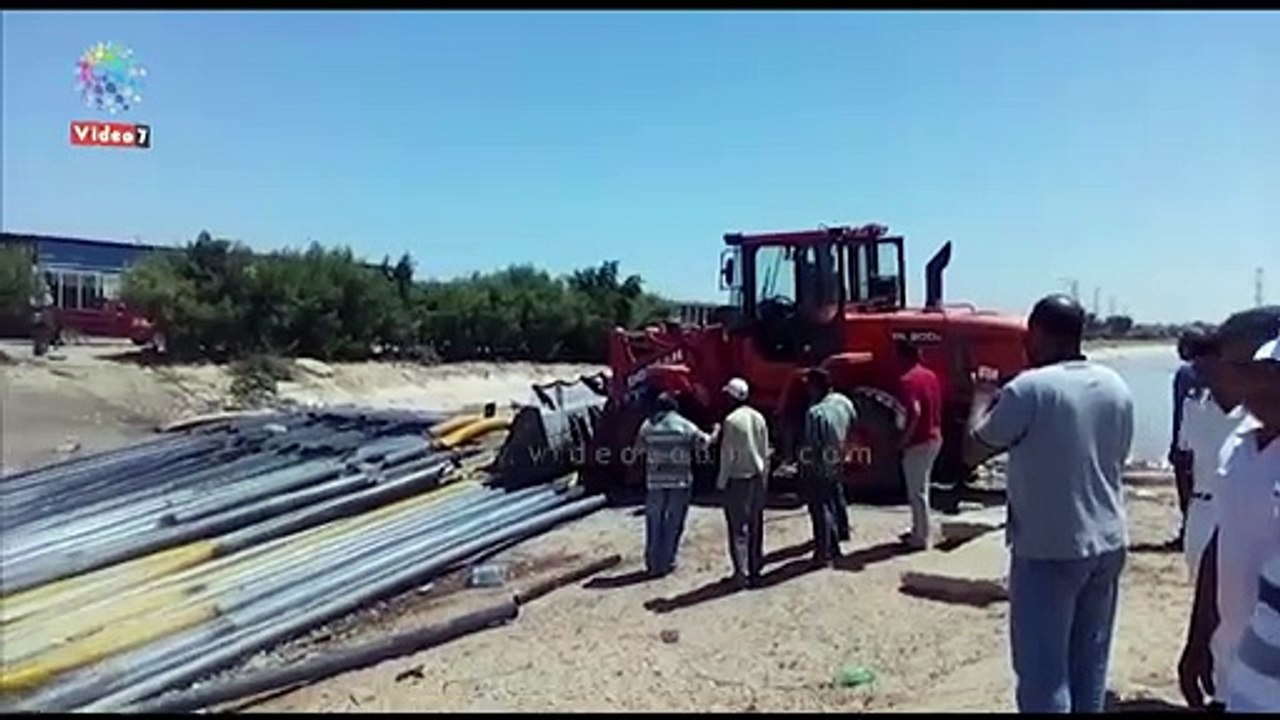 إزالة 94 تعديا على ترعة الحمام بمطروح