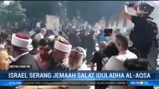 Jemaah Salat Iduladha di Al Aqsa Diserang Polisi Israel