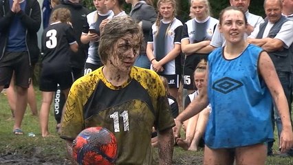 Dirty play is all OK in swamp soccer contest at Belarusian festival