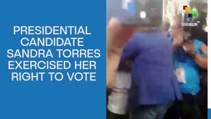 Presidential Candidate Sandra Torres Exercised Her Right To Vote