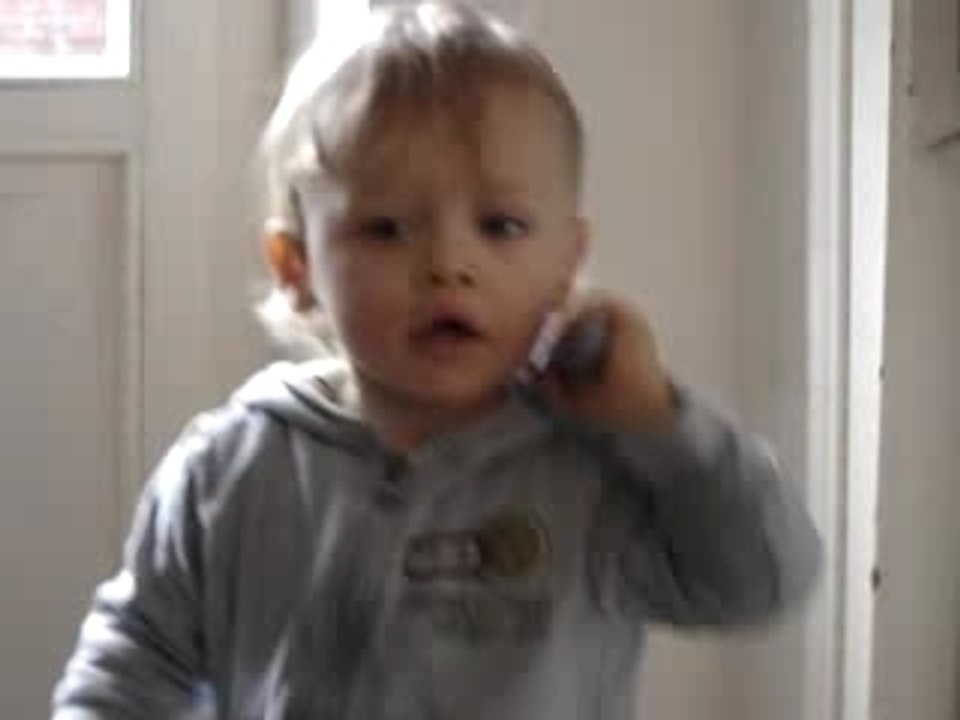 Lucas on the "phone"