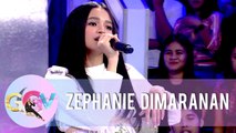 Zephanie performs different renditions of 