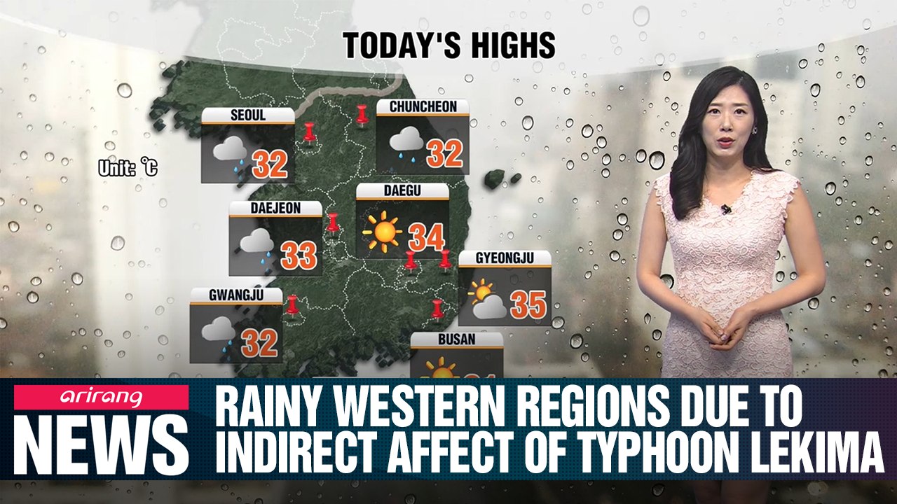 Rainy western regions due to indirect affect of Typhoon Lekima _ 081219