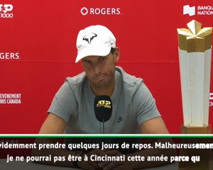 Montréal - Nadal : "Le plein de confiance pour l'US Open"