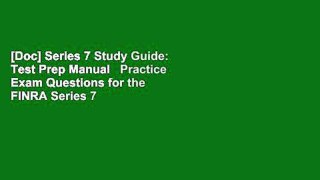 [Doc] Series 7 Study Guide: Test Prep Manual   Practice Exam Questions for the FINRA Series 7