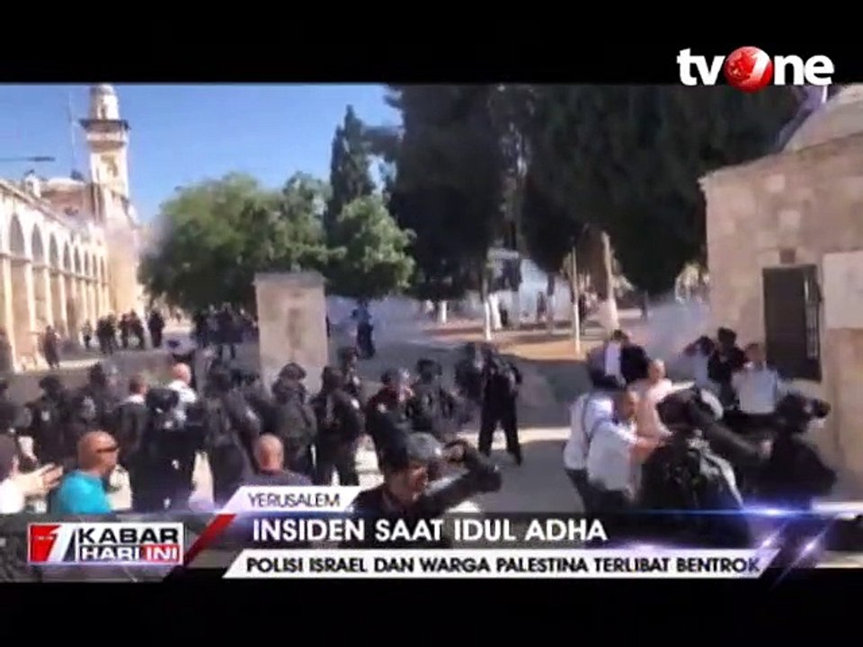 Usai Salat Id, Polisi Israel Bentrok dengan Warga Palestina