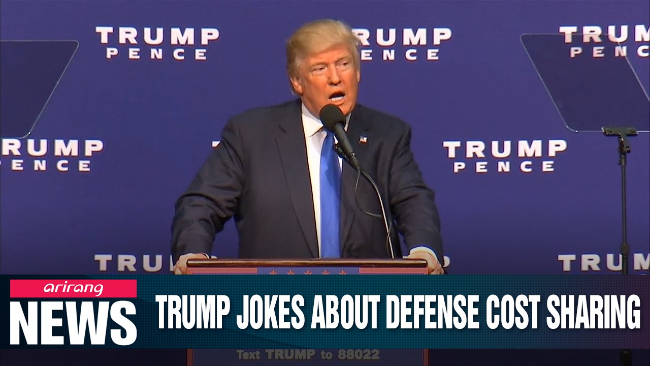Trump jokes about how easy it was to get defense costs from S. Korea during fundraising event