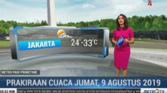Prakiraan Cuaca Jumat 9 Agustus 2019