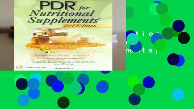 [READ] PDR for Nutritional Supplements (Pdr for Nutritional Supplements) (Physicians Desk