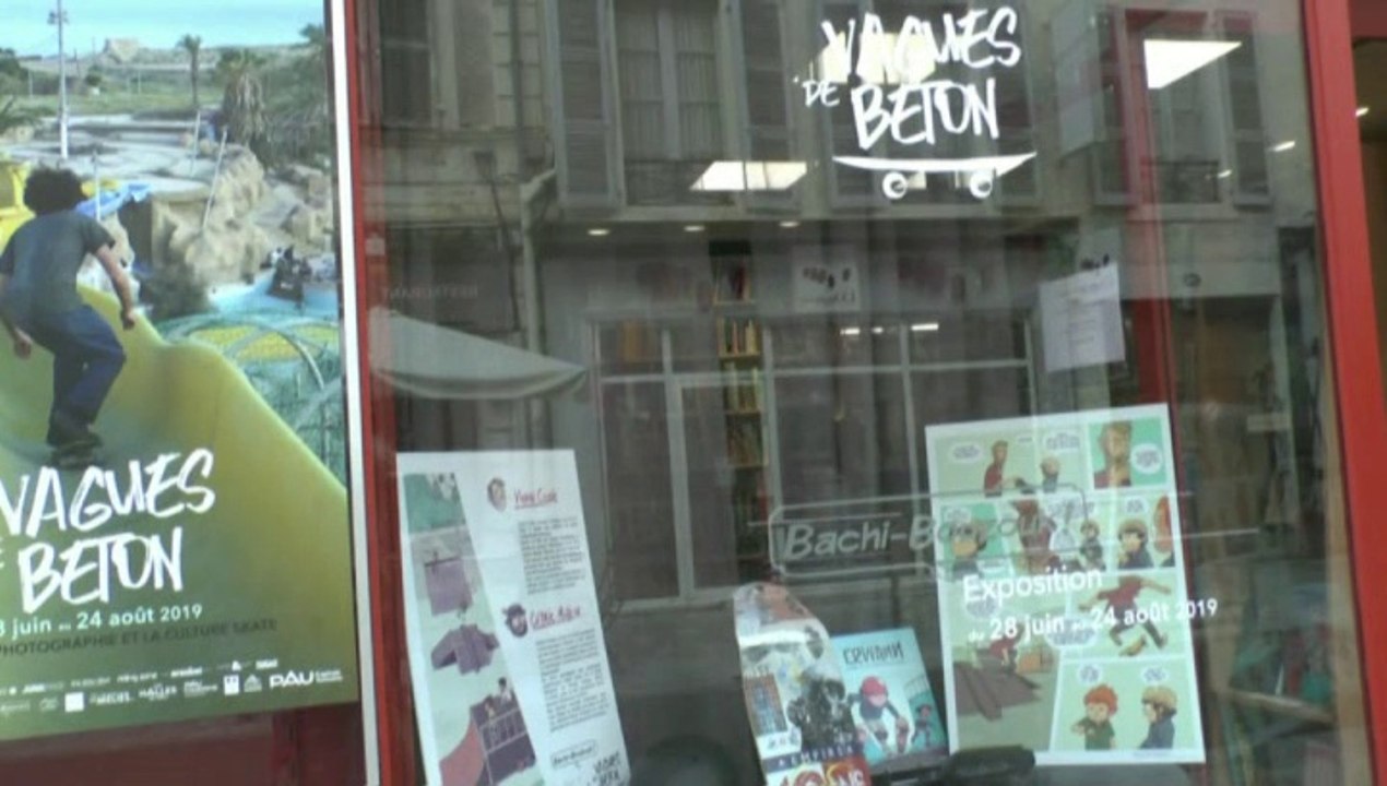 MICHOU W-D.D. AMATEUR D'ART - 10 AOUT 2019 - PAU - VAGUES DE BÉTON À BACHI BOUZOUK - ERWANN LA LOI DU SKATEPARK EXPOSITION DE PLANCHES TIRÉES DE LA BD